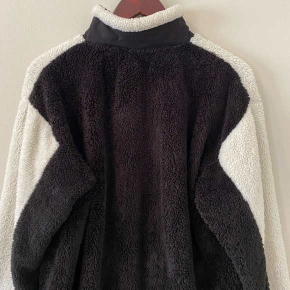 Gerry Womens Sweater Medium Sherpa Fleece Color Block Unique Soft Cozy Unisex - Picture 9 of 15